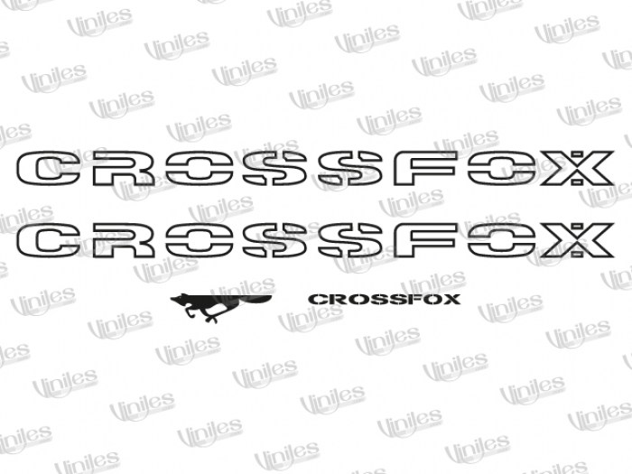 Sticker CROSSFOX negro | Vinilos para automóviles 