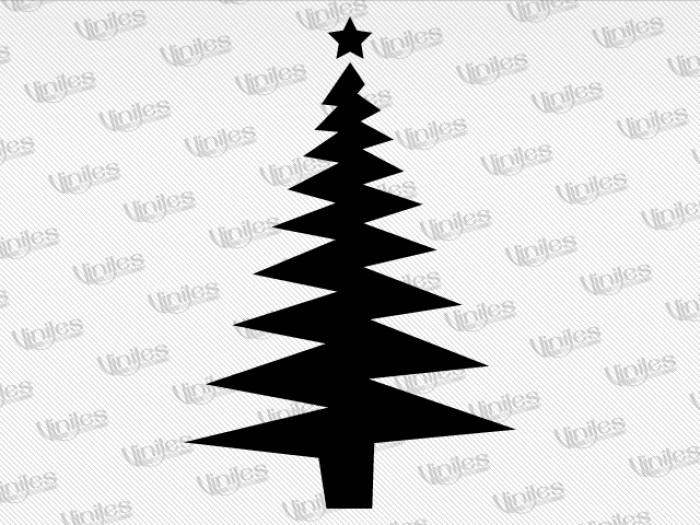 Mural árbol de navidad triángulos negro | Vinilos Decorativos | Decoración de Interiores