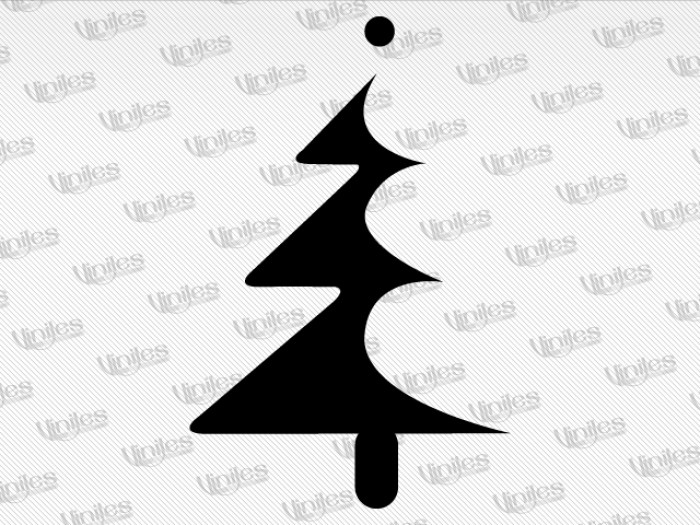 Mural árbol de navidad sombra negro | Vinilos Decorativos | Decoración de Interiores