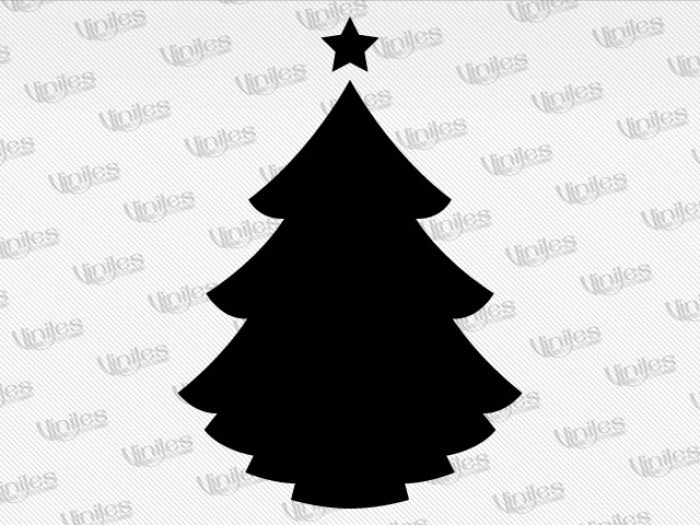 Mural árbol de navidad conos negro | Vinilos Decorativos | Decoración de Interiores