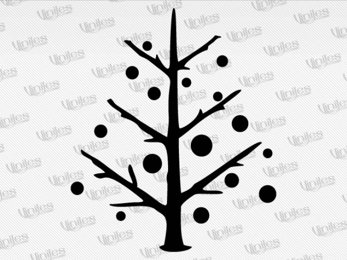 Mural árbol de navidad nieve negro | Vinilos Decorativos | Decoración de Interiores