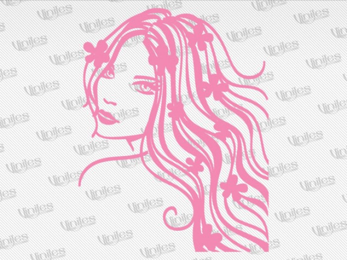 Mural mujer 04 rosa | Vinilos Decorativos | Decoración de Interiores