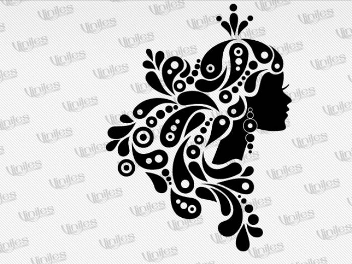 Mural mujer 14 negro | Vinilos Decorativos | Decoración de Interiores