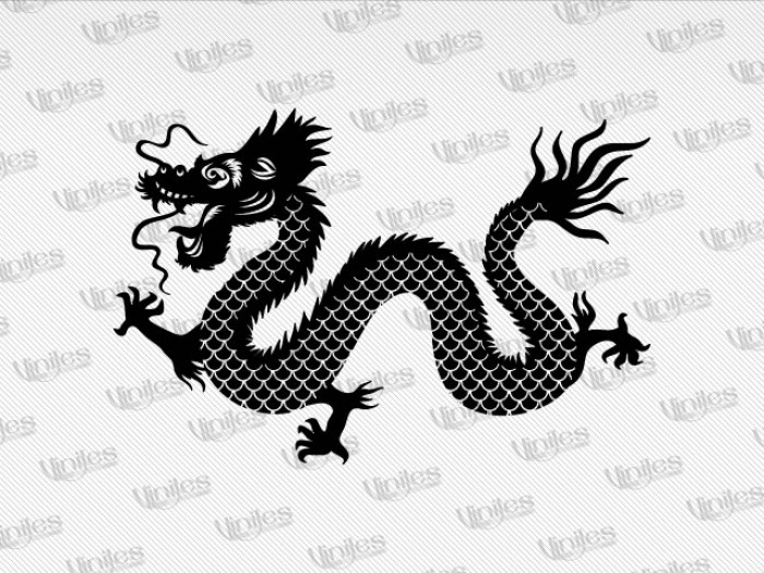 Sticker dragón tribal 05 negro | Vinilos Decorativos | Tuning