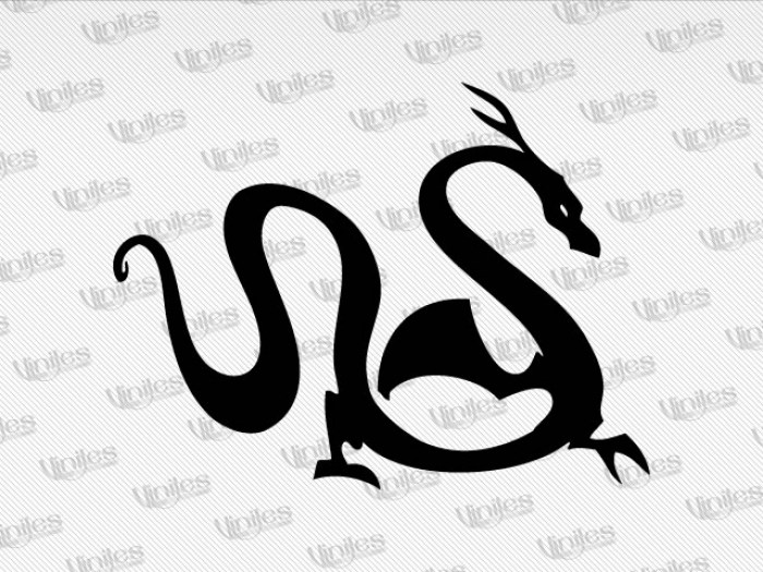 Sticker dragón tribal 09 negro | Vinilos Decorativos | Tuning