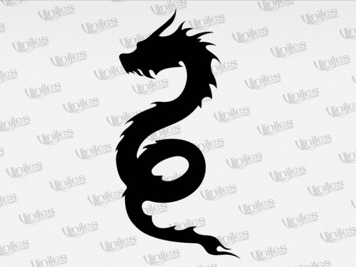 Sticker dragón tribal 10 negro | Vinilos Decorativos | Tuning