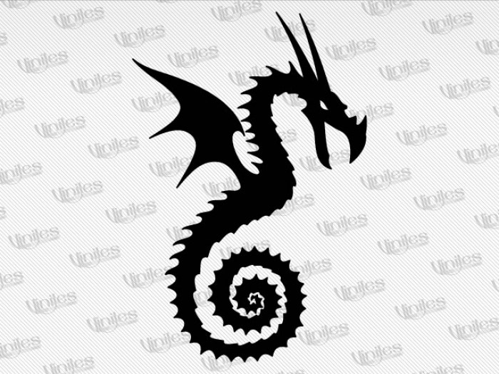 Sticker dragón tribal 13 negro | Vinilos Decorativos | Tuning