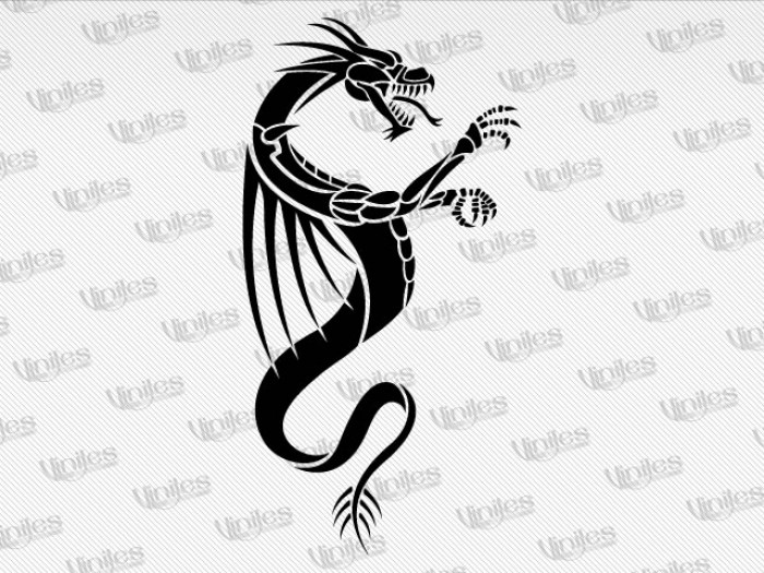 Sticker dragón tribal 15 negro | Vinilos Decorativos | Tuning