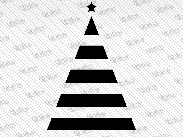 Mural árbol de navidad en lineas negro | Vinilos Decorativos | Decoración de Interiores
