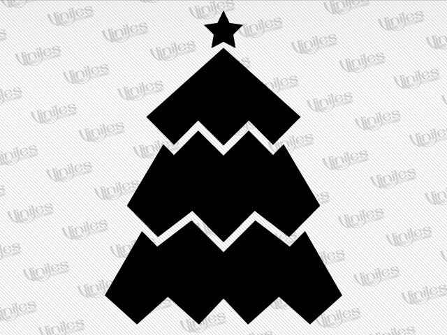 Mural árbol de navidad capas negro | Vinilos Decorativos | Decoración de Interiores