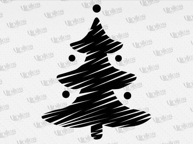 Mural árbol de navidad grietas negro | Vinilos Decorativos | Decoración de Interiores