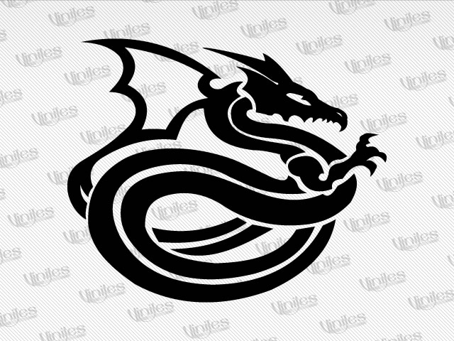 Sticker dragón tribal 08 negro | Vinilos Decorativos | Tuning