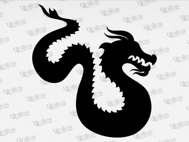 Sticker dragón tribal 11 negro | Vinilos Decorativos | Tuning