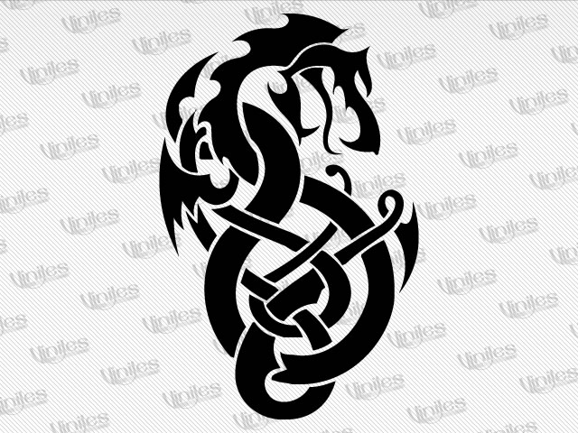 Sticker dragón tribal 27 negro | Vinilos Decorativos | Tuning